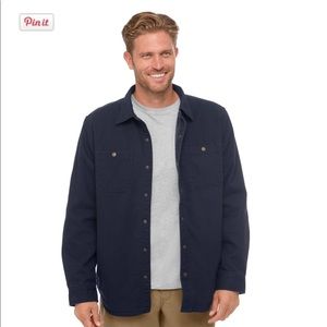 Mens Katahdin Iron Works Fleece-Lined Canvas Shirt